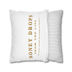 Honey Drops Gold Logo with Gold Dripping Lip Pillowcase