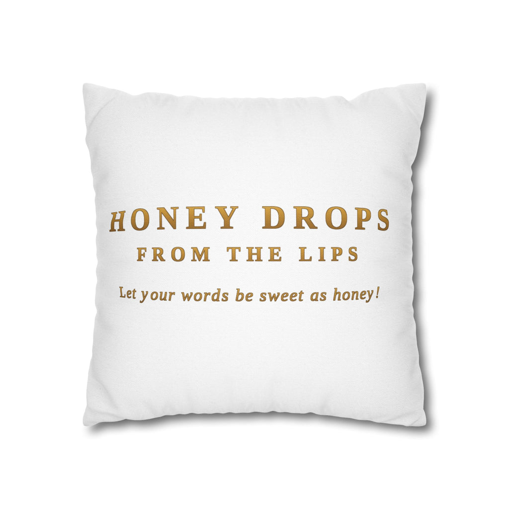 Honey Drops Gold Logo with Gold Dripping Lip Pillowcase