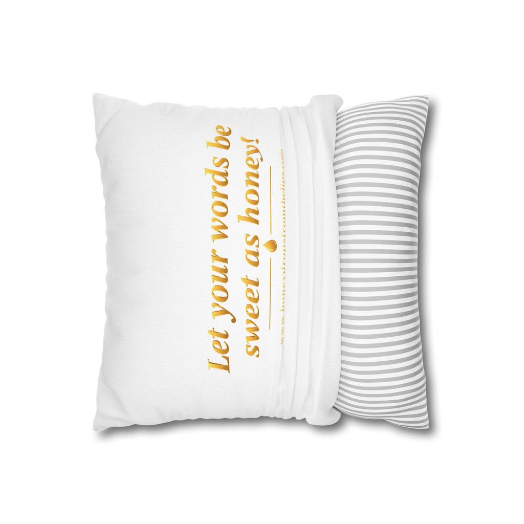 Honey Drops Logo with Gold Lip Pillowcase