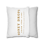 Honey Drops Gold Logo with Gold Dripping Lip Pillowcase
