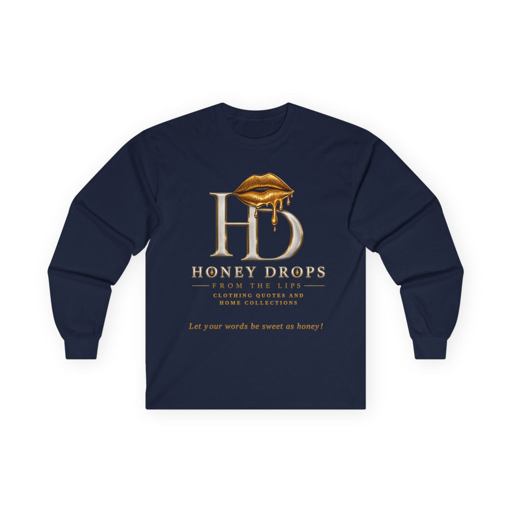 Long Sleeve Tee — "Honey Drops" Lip Logo