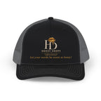 Honey Drops Embroidered Trucker Cap - Gold Lip