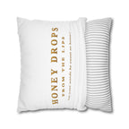 Honey Drops Gold Logo with Gold Dripping Lip Pillowcase