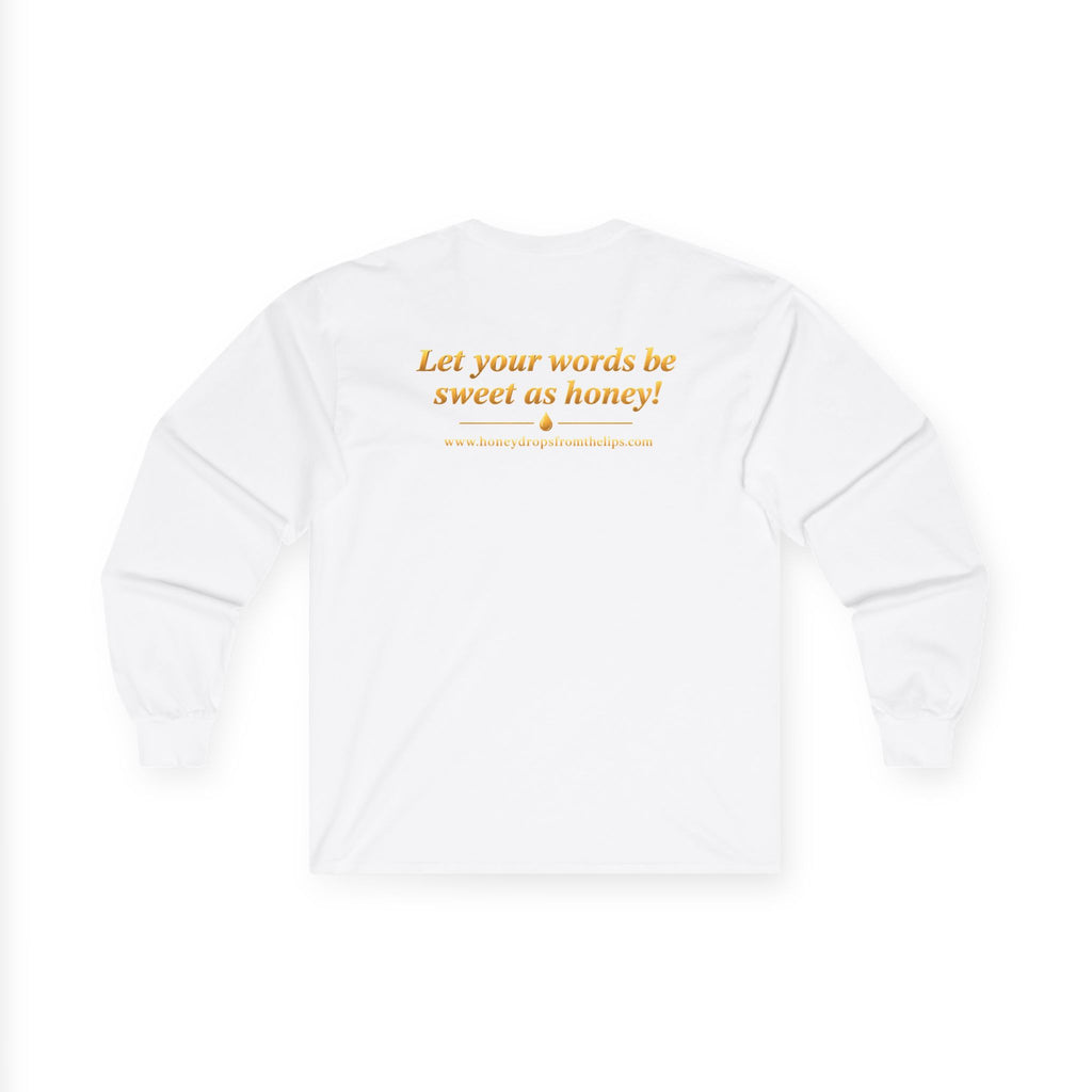 Long Sleeve Tee — "Honey Drops" Lip Logo Shirt