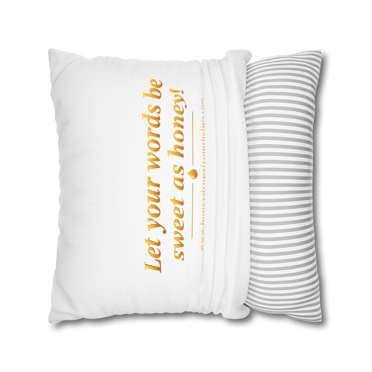 Honey Drops Logo with Gold Lip Pillowcase