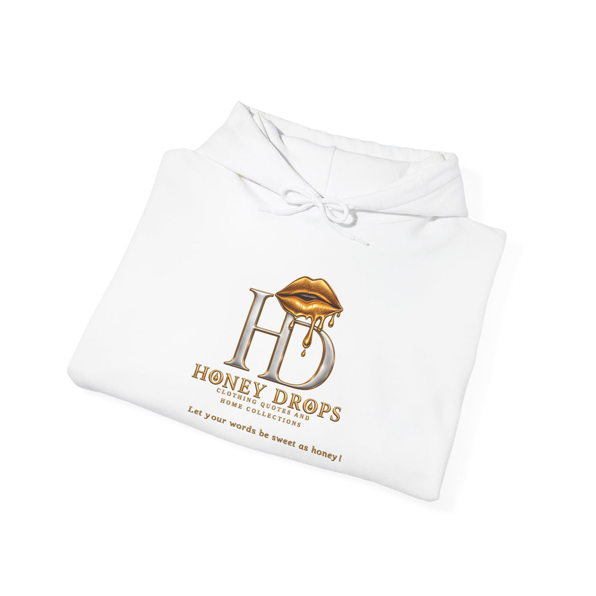 Honey Drops Gold Lip Logo Pullover Hoodie