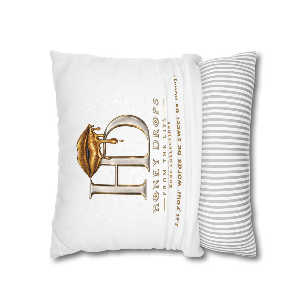 Honey Drops Logo with Gold Lip Pillowcase