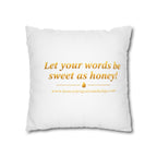 Honey Drops Logo with Gold Lip Pillowcase