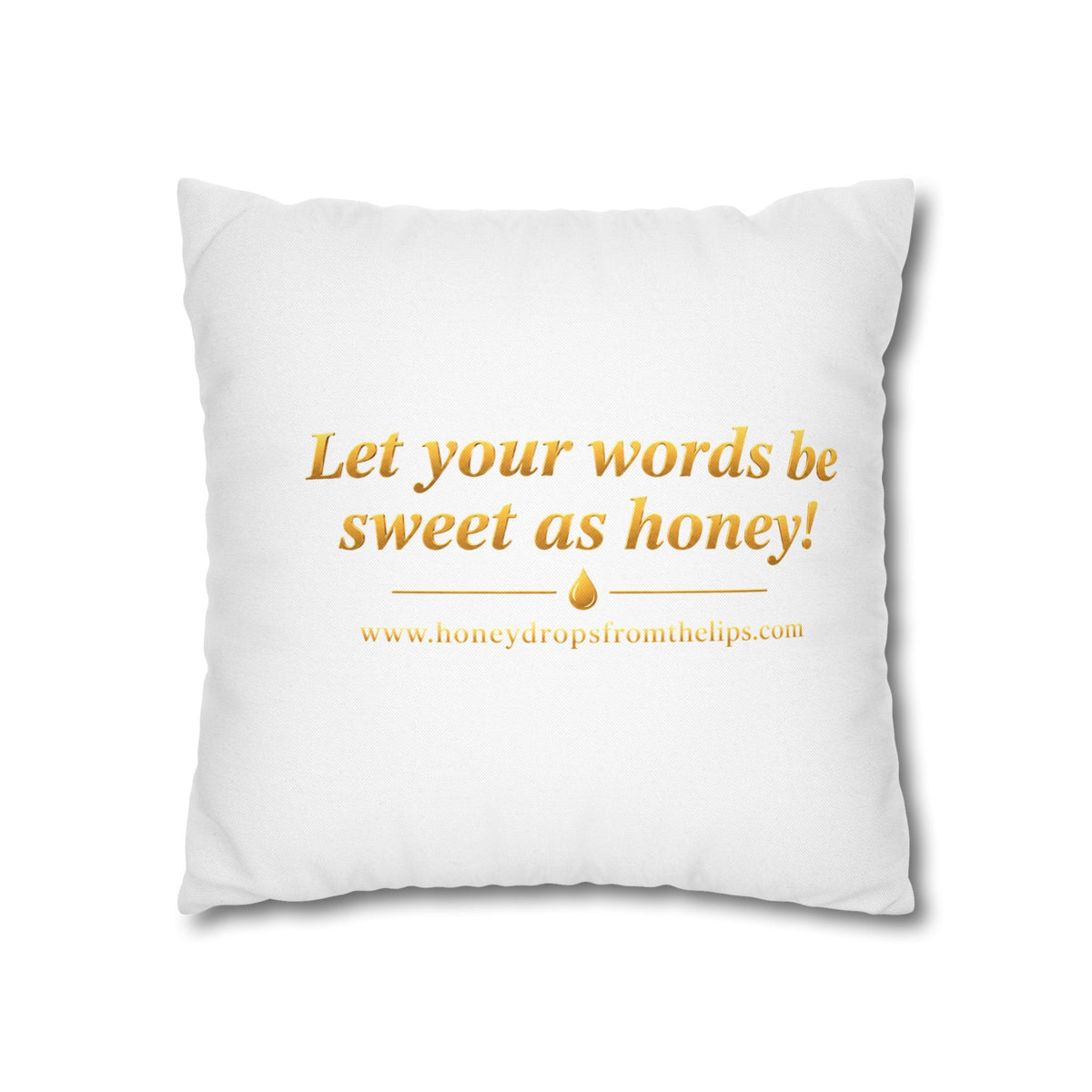 Honey Drops Logo with Gold Lip Pillowcase