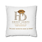 Honey Drops Logo with Gold Lip Pillowcase