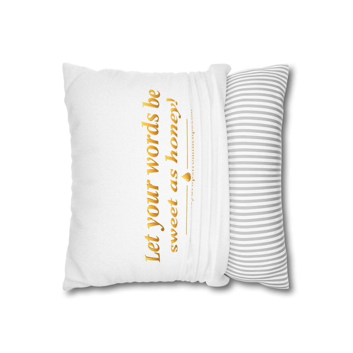 Honey Drops HD Logo with Gold Dripping Lip Pillowcase