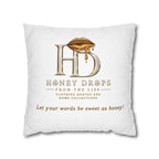 Honey Drops Logo with Gold Lip Pillowcase