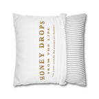 Honey Drops Gold Logo with Gold Dripping Lip Pillowcase