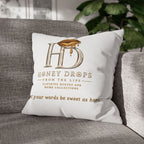 Honey Drops Logo with Gold Lip Pillowcase