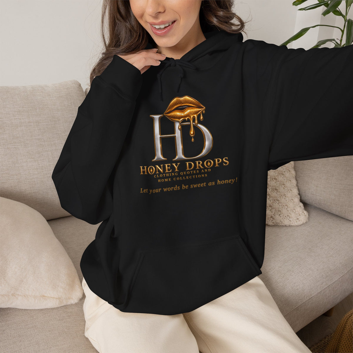 Honey Drops For The Lip Gold Pullover Hoodie