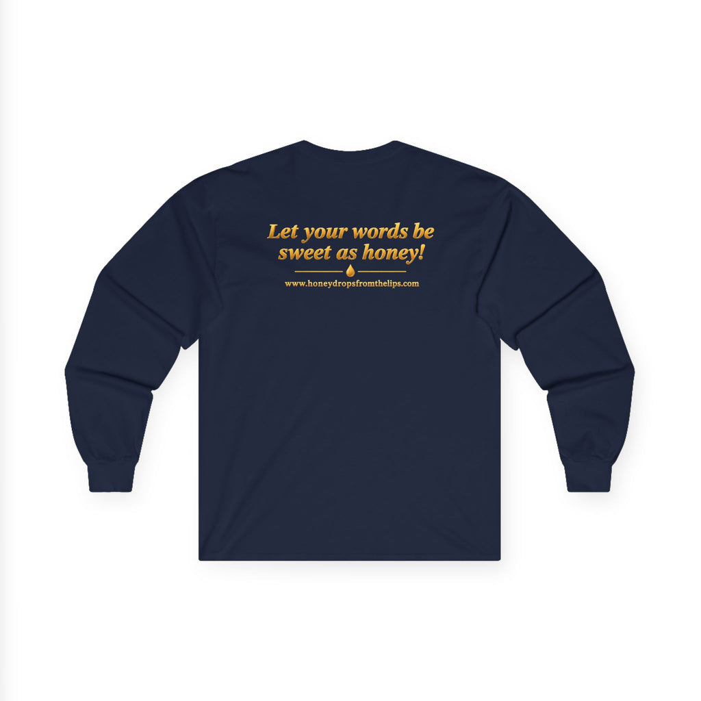 Long Sleeve Tee — "Honey Drops" Lip Logo Shirt