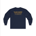 Long Sleeve Tee — "Honey Drops" Lip Logo Shirt