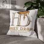 Honey Drops Gold Logo with Gold Dripping Lip Pillowcase