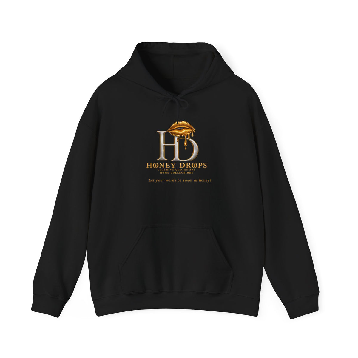 Honey Drops Gold Lip Logo Pullover Hoodie