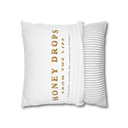 Honey Drops Gold Logo with Gold Dripping Lip Pillowcase