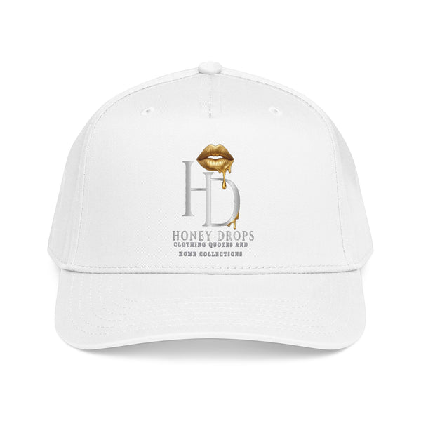 Honey Drops Baseball Cap — Gold Lip Monogram Hat