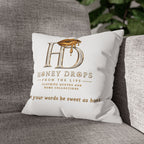 Honey Drops Logo with Gold Lip Pillowcase