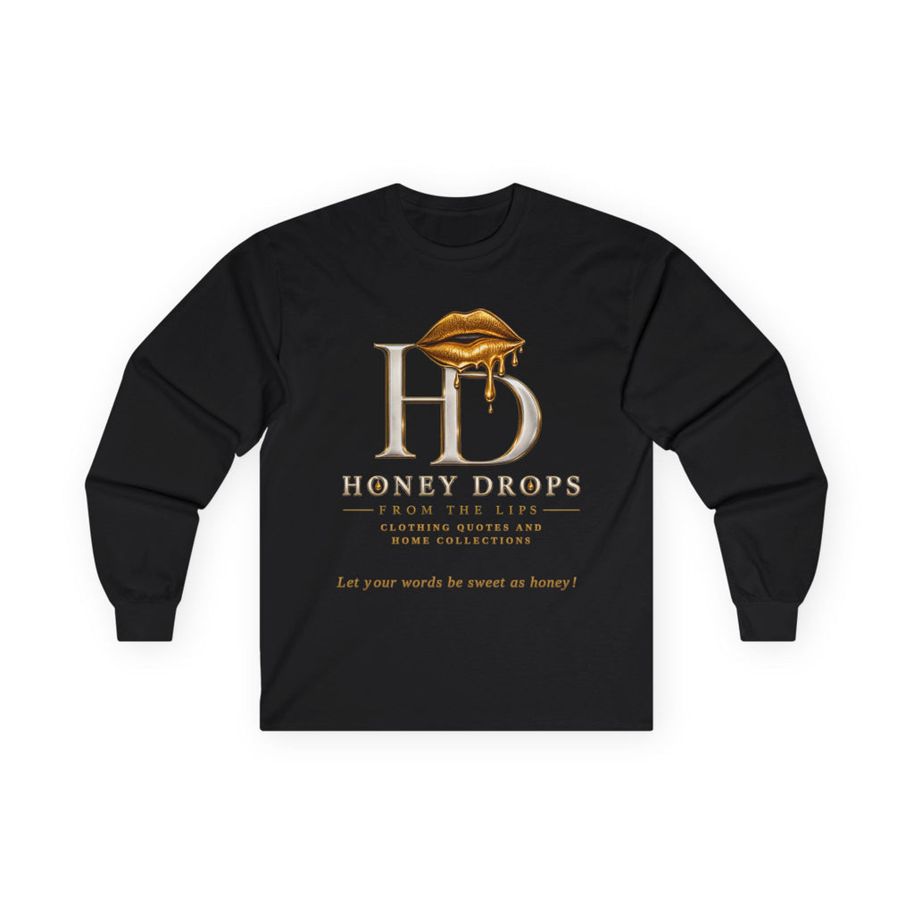 Long Sleeve Tee — "Honey Drops" Lip Logo
