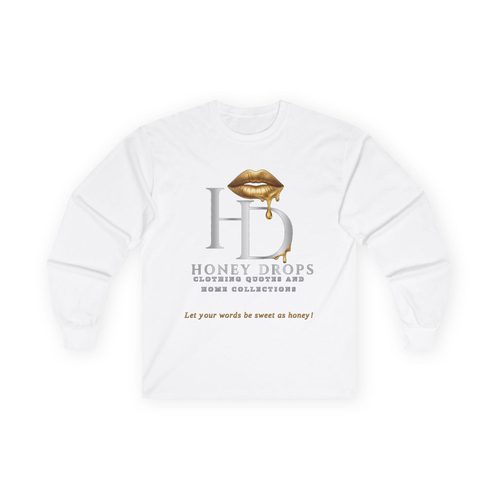 Long Sleeve Tee — "Honey Drops" Lip Logo Shirt