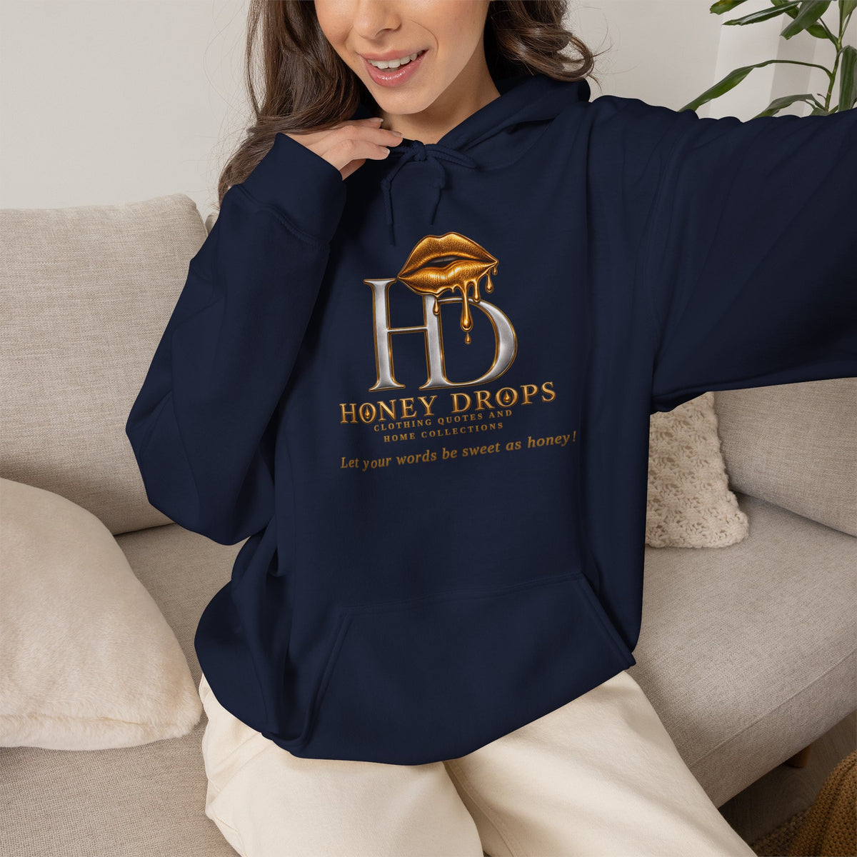 Honey Drops For The Lip Gold Pullover Hoodie