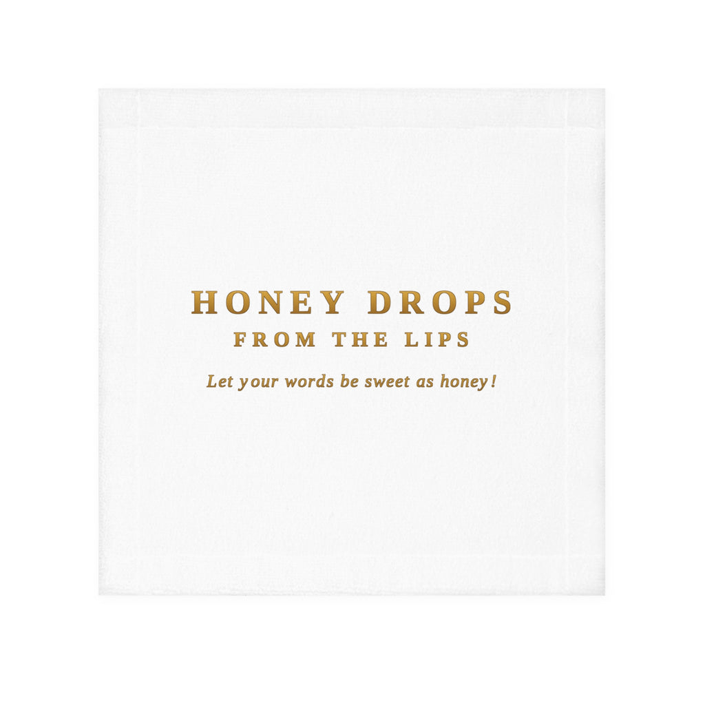 Honey Drops Face Towel — "Honey Drops From The Lips" Luxury Cotton