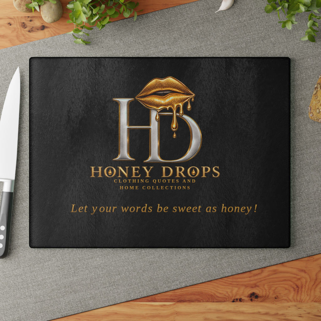 Honey Drops Glass Cutting Board
