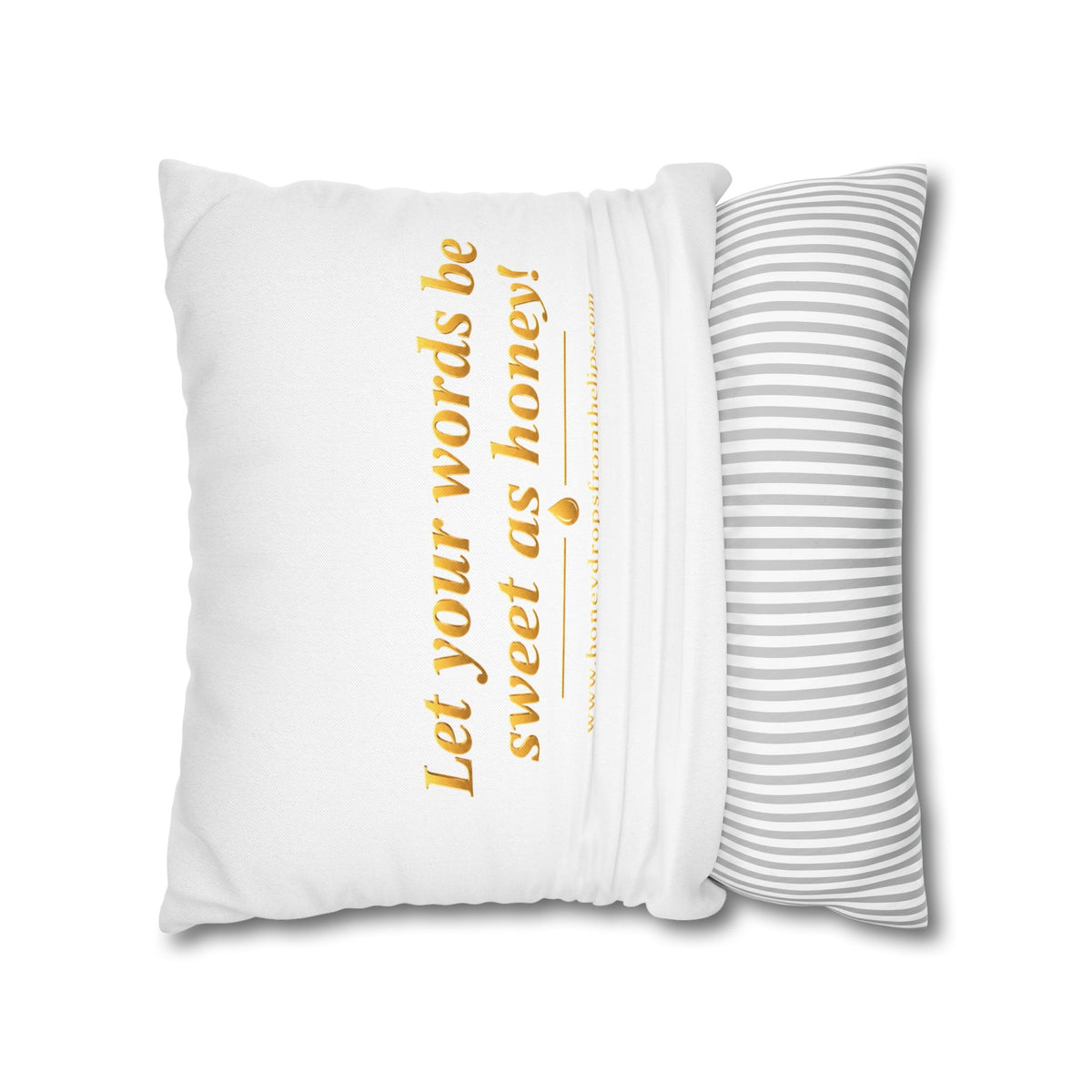 Honey Drops Logo with Gold Lip Pillowcase
