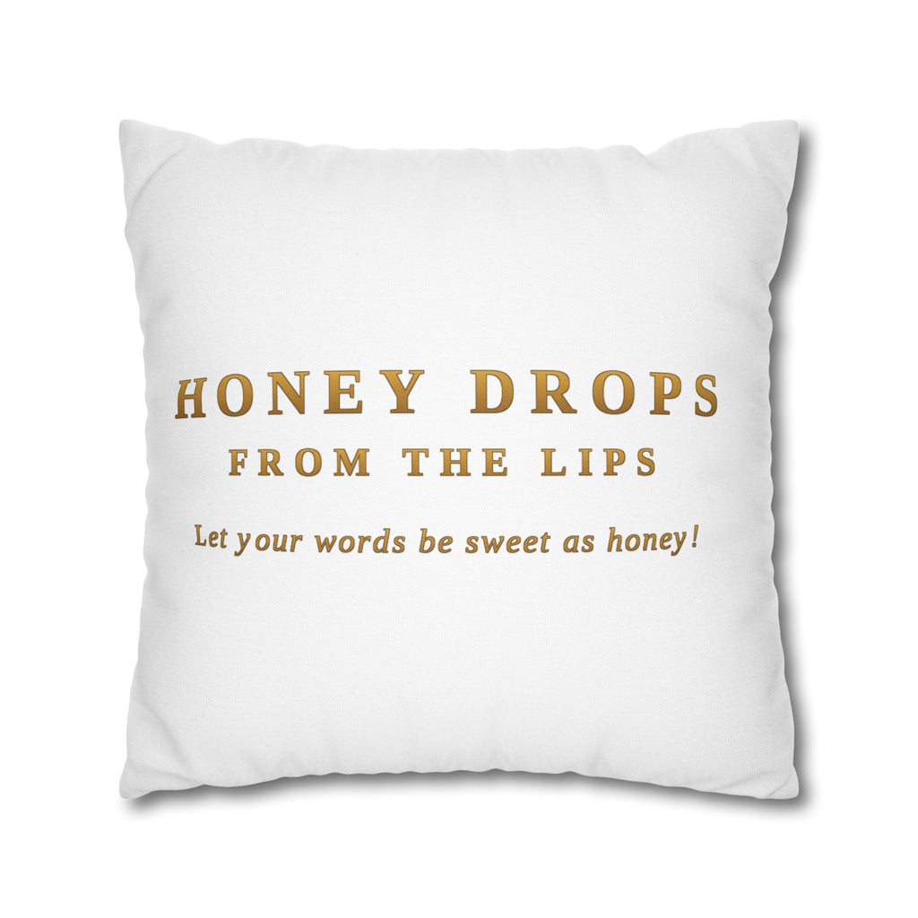 Honey Drops Gold Logo with Gold Dripping Lip Pillowcase