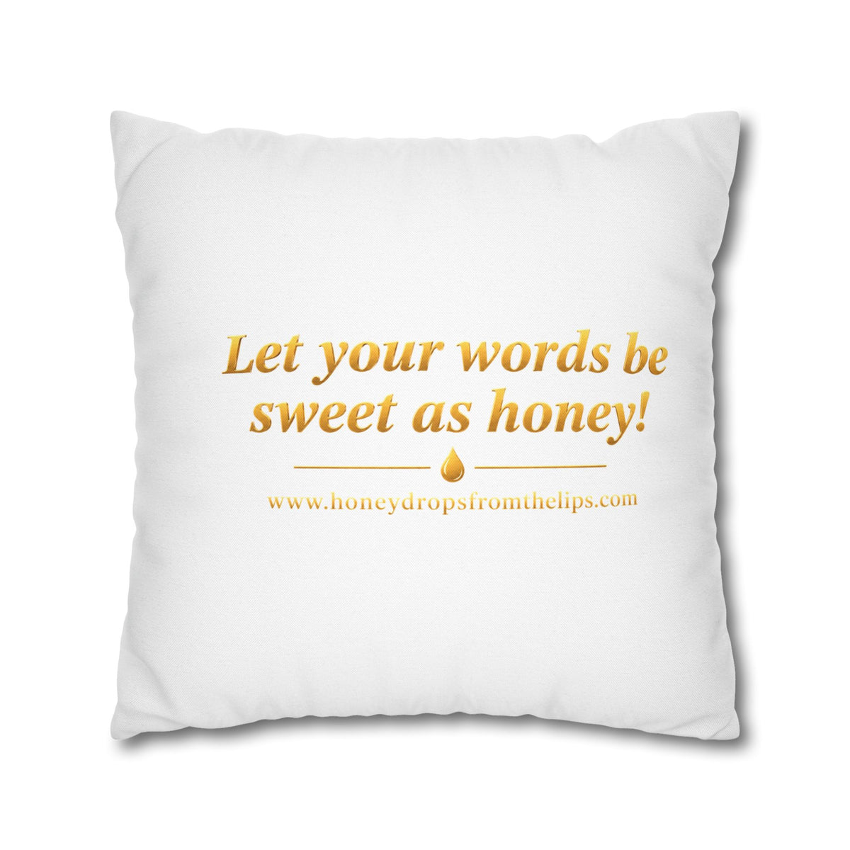 Honey Drops Logo with Gold Lip Pillowcase