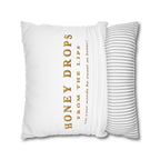 Honey Drops Gold Logo with Gold Dripping Lip Pillowcase