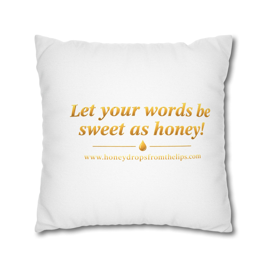 Honey Drops Logo with Gold Lip Pillowcase