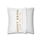 Honey Drops Gold Logo with Gold Dripping Lip Pillowcase