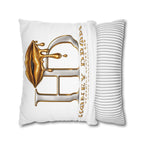 Honey Drops Gold Logo with Gold Dripping Lip Pillowcase