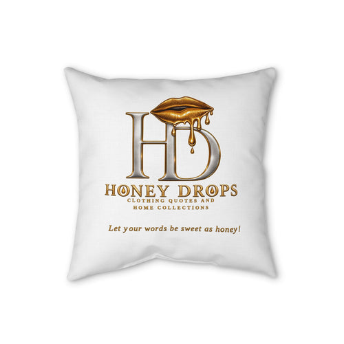 Faux Linen Pillow — "Honey Drops From The Lips"
