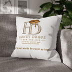 Honey Drops Logo with Gold Lip Pillowcase