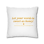 Honey Drops Logo with Gold Lip Pillowcase