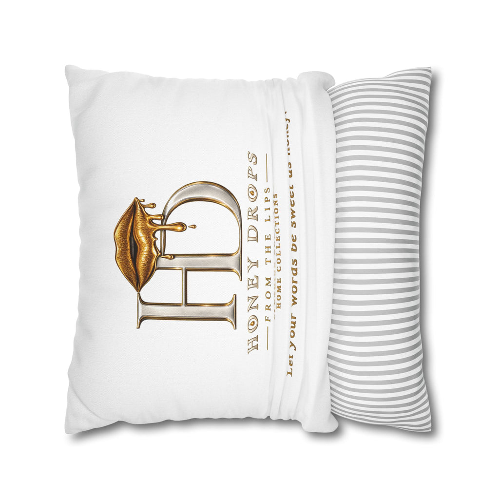 Honey Drops Logo with Gold Lip Pillowcase