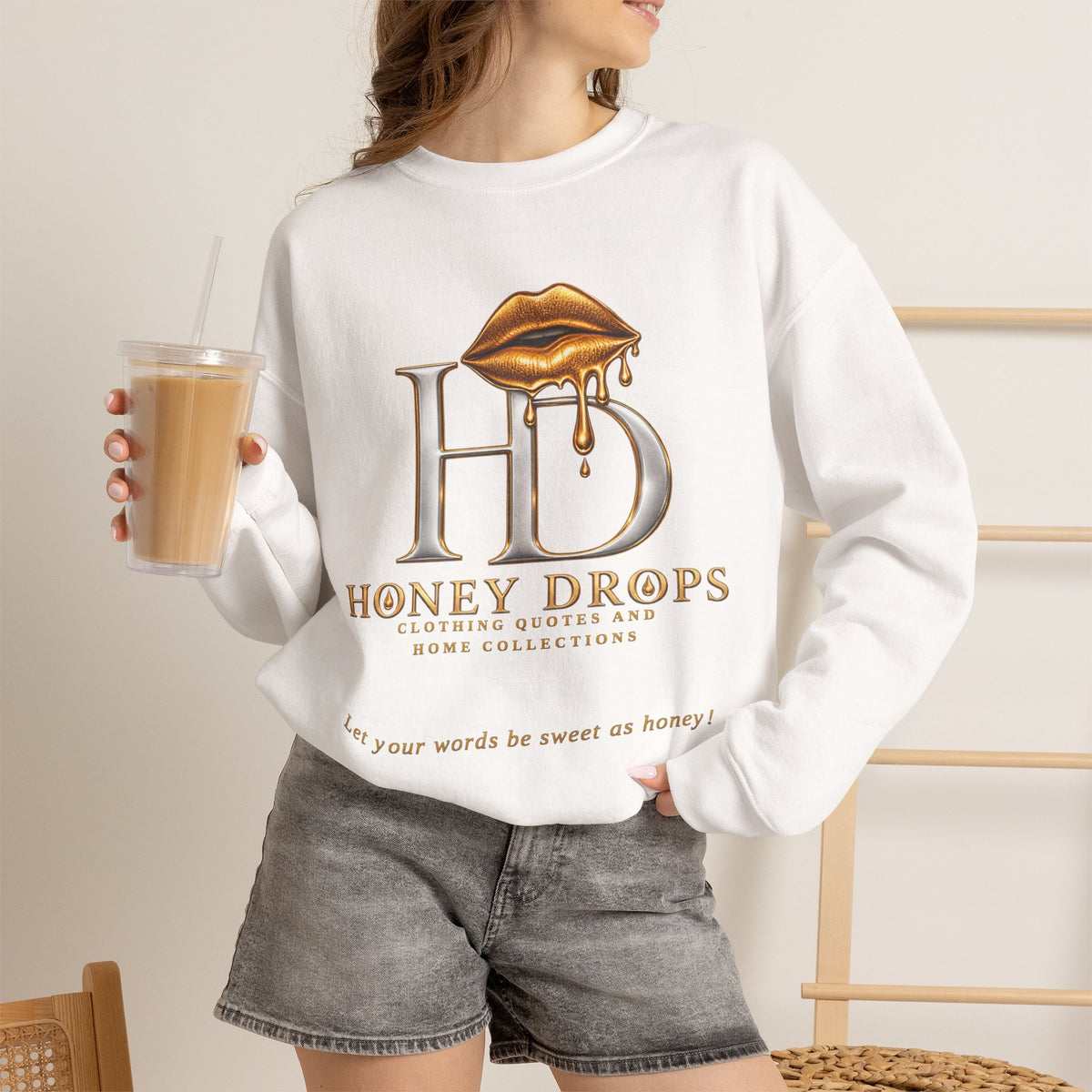 Honey Drops "From the Lips" Crewneck Sweatshirts