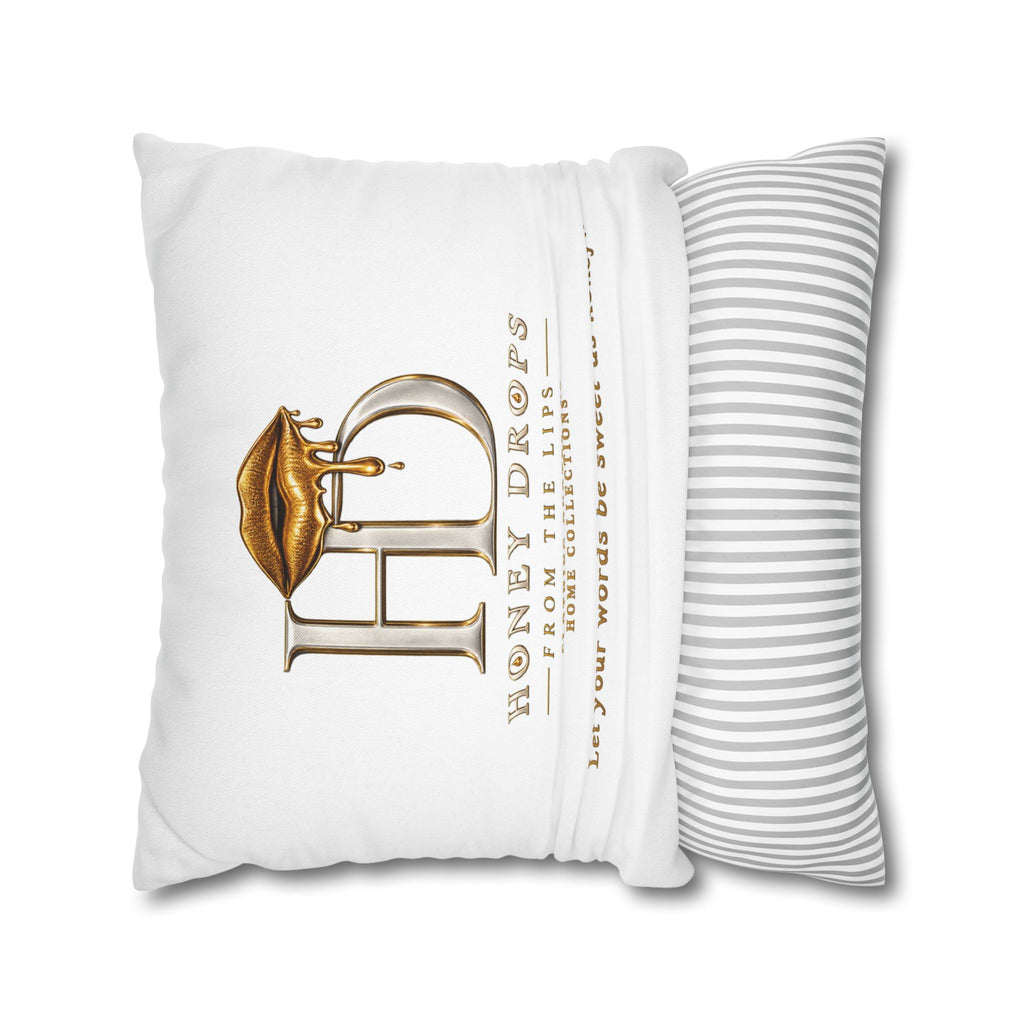 Honey Drops Logo with Gold Lip Pillowcase