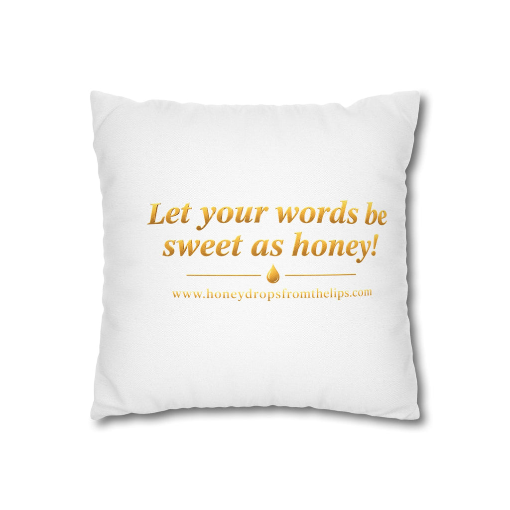 Honey Drops Logo with Gold Lip Pillowcase