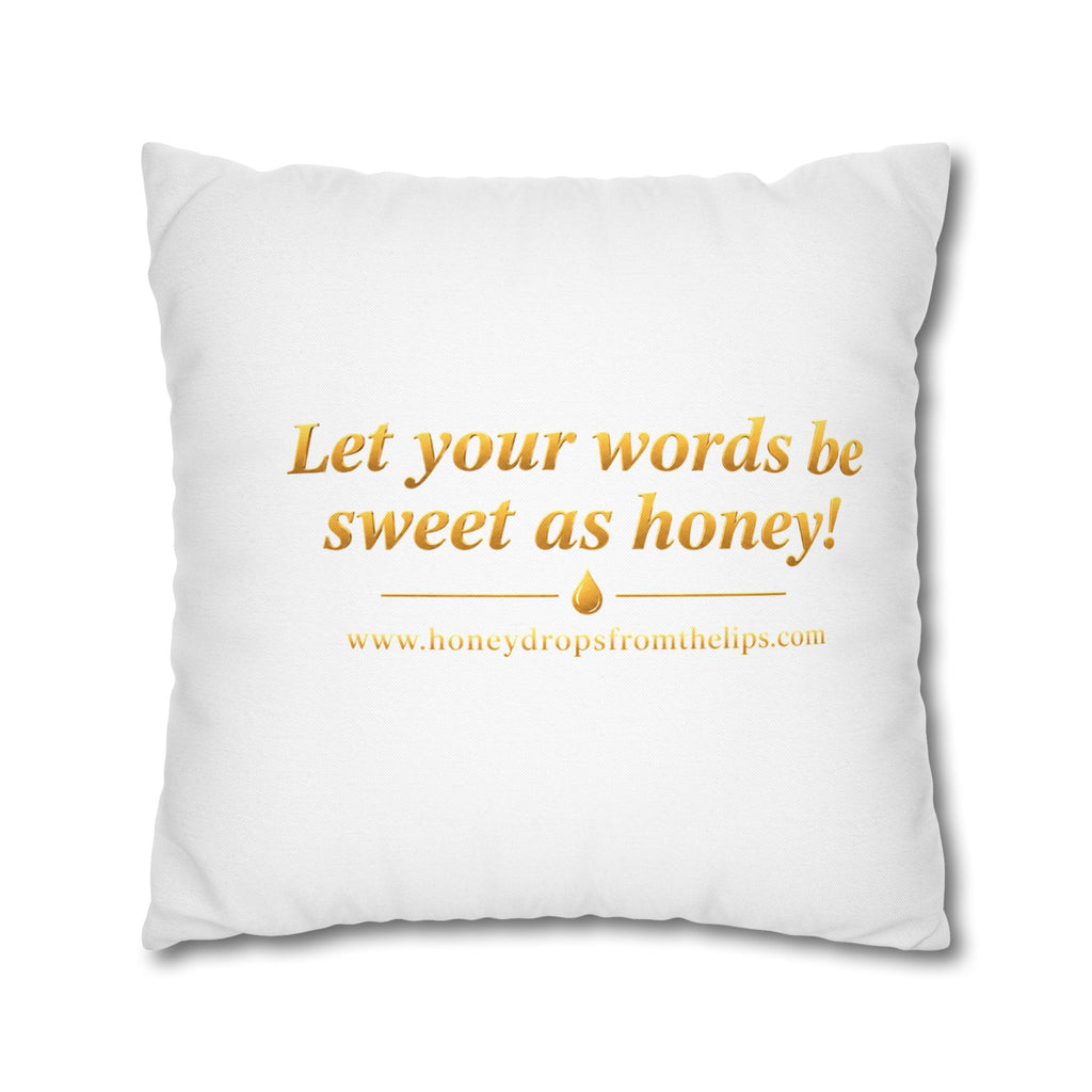 Honey Drops Logo with Gold Lip Pillowcase