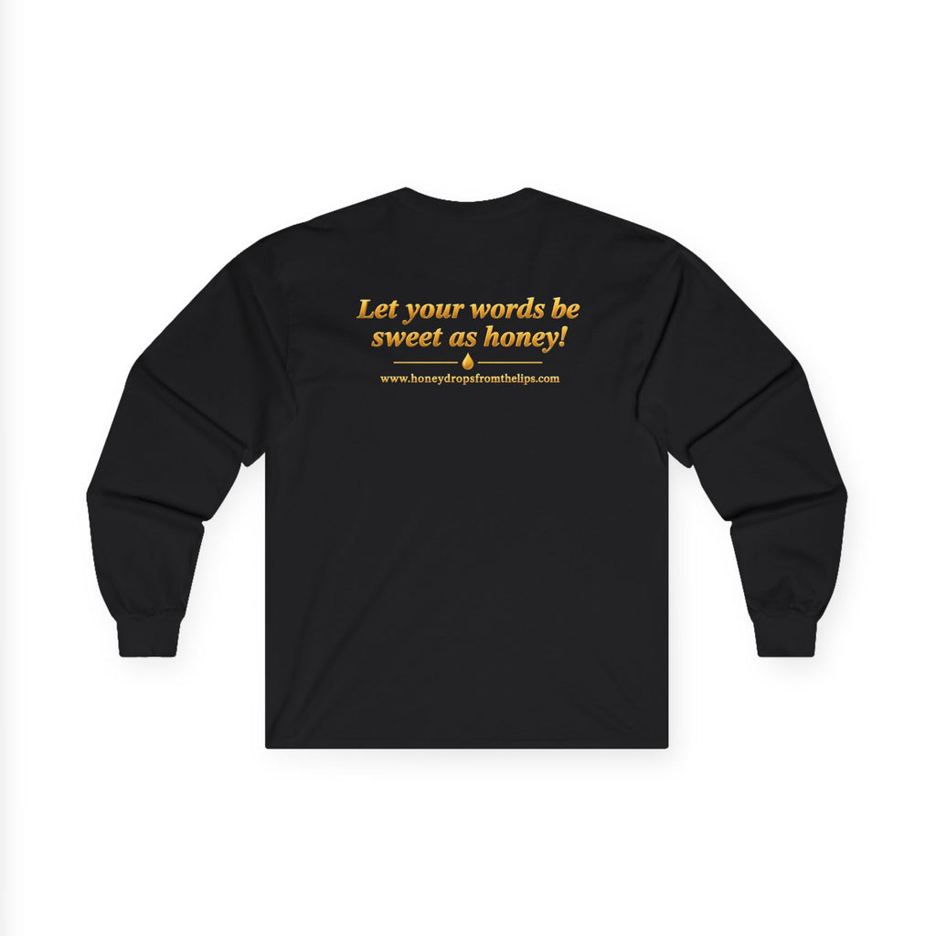 Long Sleeve Tee — "Honey Drops" Lip Logo Shirt