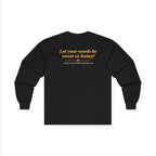 Long Sleeve Tee — "Honey Drops" Lip Logo Shirt